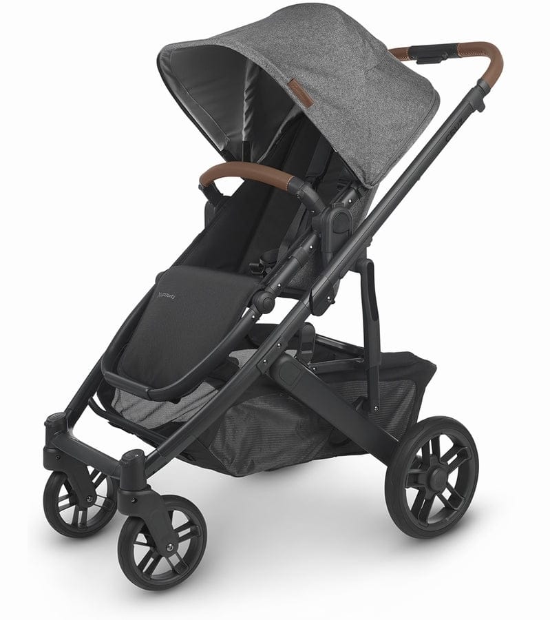 UPPAbaby OPEN BOX CRUZ V2 Stroller - Greyson (Charcoal Melange/Carbon/Saddle Leather) - 0420-CRZ-NA-GRY-OB
