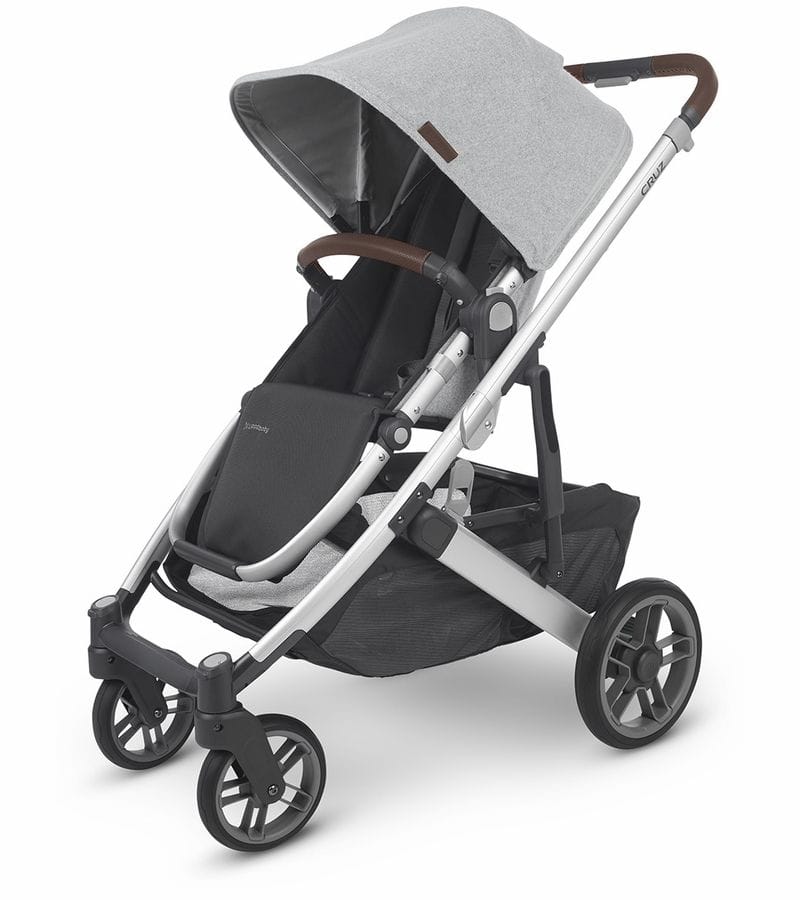 UPPAbaby OPEN BOX Cruz V2 Stroller - Stella (Grey Brushed Melange / Silver / Chestnut Leather) - 0420-CRZ-NA-STL-OB