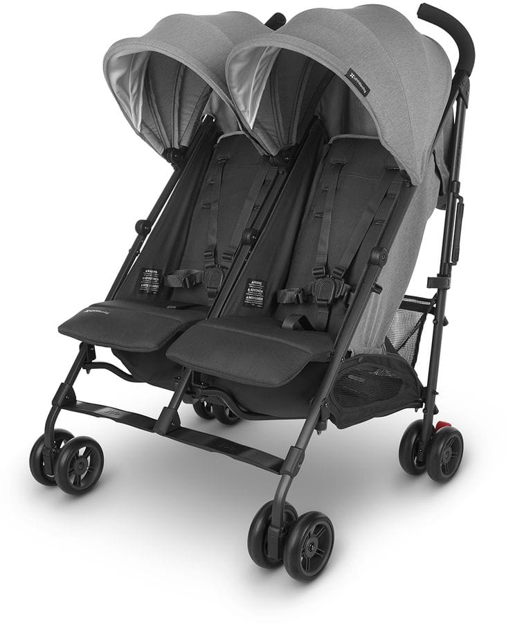UPPAbaby OPEN BOX G-LINK V2 Side by Side Double Stroller - Greyson (Charcoal Melange / Carbon) - 0702-GLK-US-GRY-fob