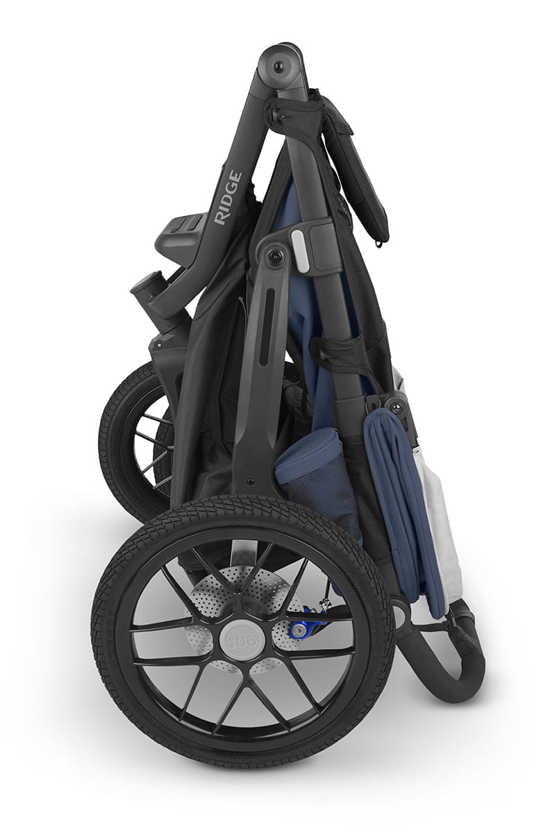 UPPAbaby Ridge Jogging Stroller + PiggyBack Ride-Along Bundle - Reggie (Slate Blue / Carbon) - 1402-RDG-US-REG-0901-RPB-WW