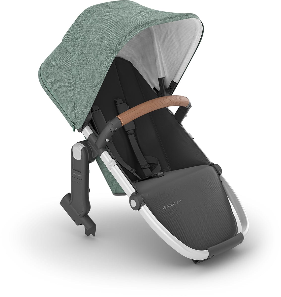 UPPAbaby RumbleSeat V2+ - Emmett (Green Melange / Silver Frame / Saddle Leather)