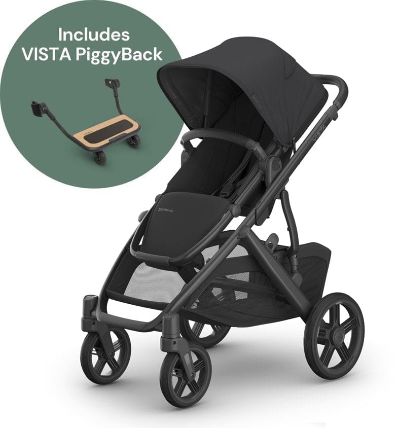 uppababy vista adapter for double stroller UPPAbaby Vista V3 Single-to-Double Stroller + PiggyBack Ride-Along Bun – Albee Baby