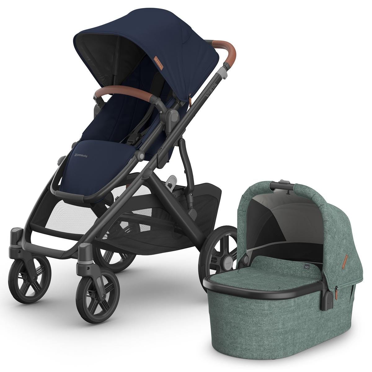 UPPAbaby Vista V3 Stroller + Bassinet V3 Bundle - Noa / Gwen - 0303-VSO-NA-NOA-0903-BAS-NA-GWN