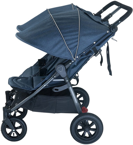 Valco Neo Twin Tailormade Double Stroller - Denim Blue - NETS9653