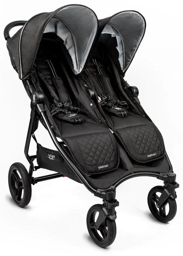 Valco OPEN BOX Baby Slim Twin Side By Side Double Stroller Sport Edition - Raven - N0180-ob