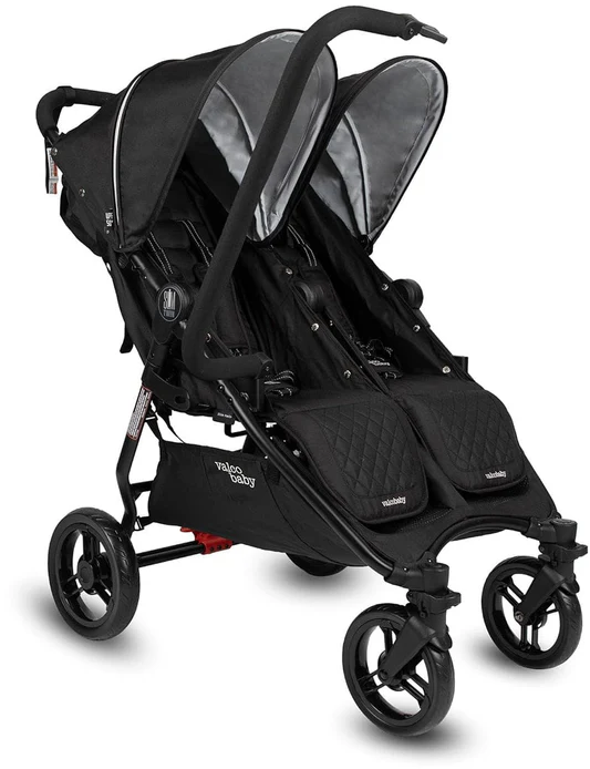 Valco Slim Twin Side By Side Double Stroller - Licorice - N0127