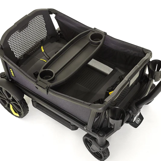Veer All-Terrain Cruiser XL (4 Seater) Stroller Wagon + Canopy + Basket Bundle - Grey - CRU-XL-CCAN-XL-CBSK-XL