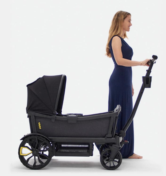 Veer Cruiser (2 Seater) Stroller Wagon + Canopy Bundle - Grey