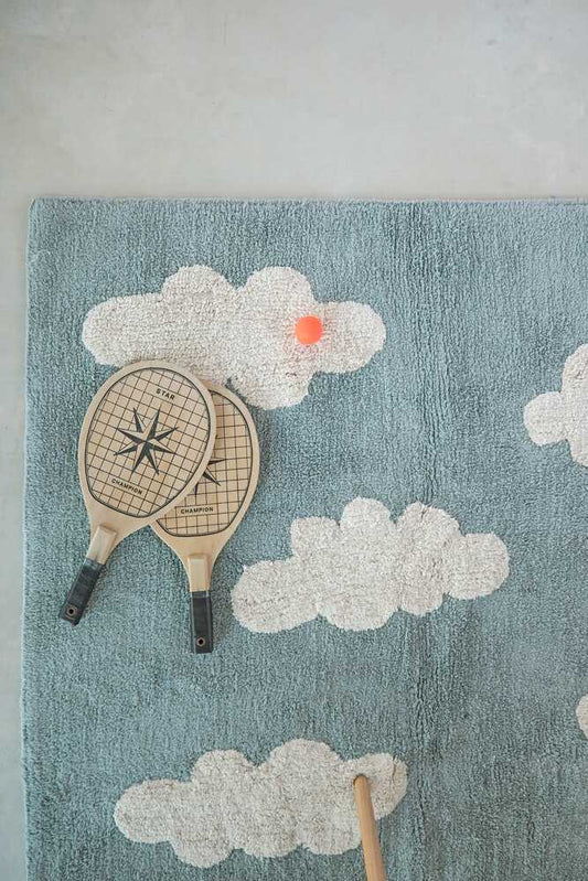 Lorena Canals Clouds Rug - Vintage Blue (4' x 5' 3") - C-CL-VB