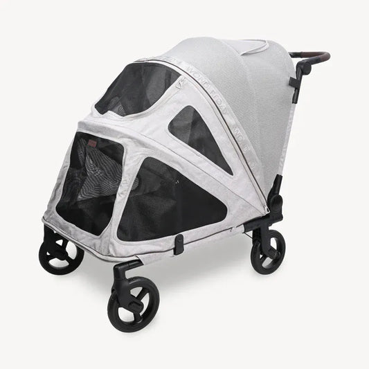 WonderFold Large Hudson Pet Stroller - Light Gray - PFL-GRY