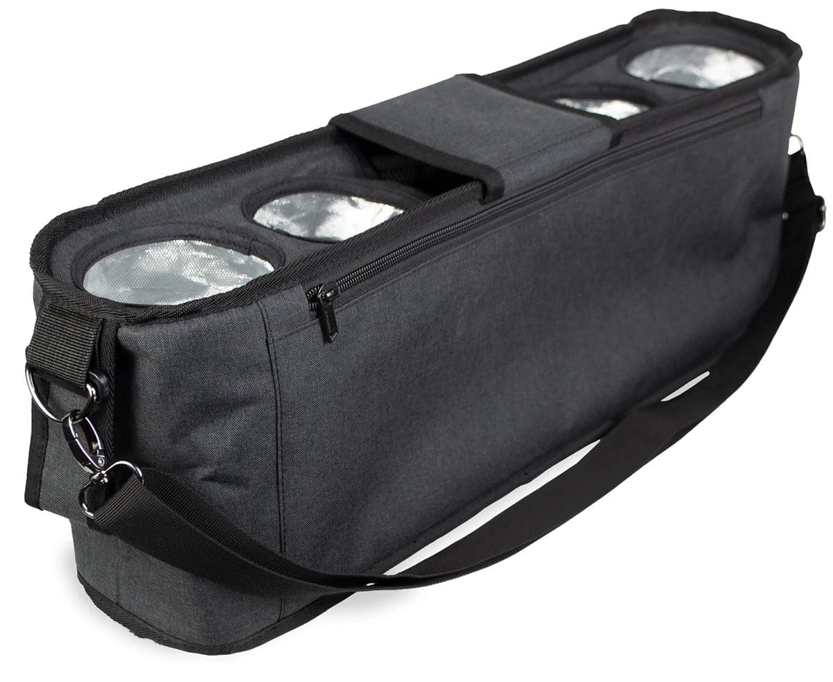 WonderFold Large Parent Console with 4 Insulated Cup Holders - Volcanic Black - PC04