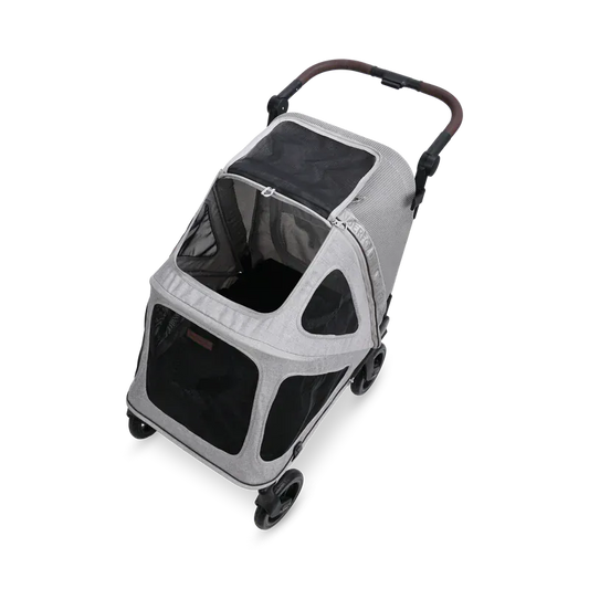 WonderFold Medium Hudson Pet Stroller - Light Gray - PFM-GRY