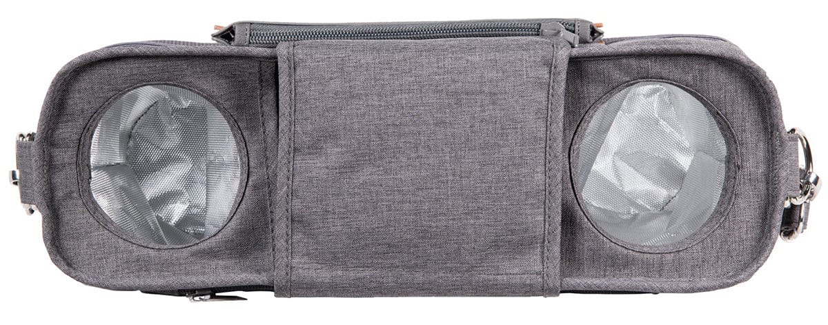 WonderFold Small Parent Console with 2 Insulated Cup Holders - Gray - PC02-GRY