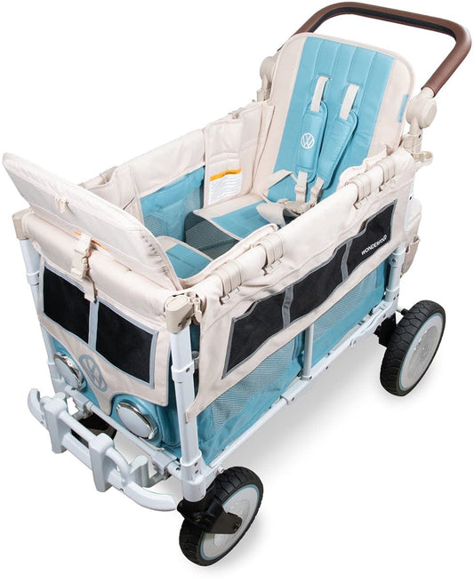 WonderFold VW2 Volkswagon Double (2 Seater) Stroller Wagon - Bondi Blue - VW2-BLU