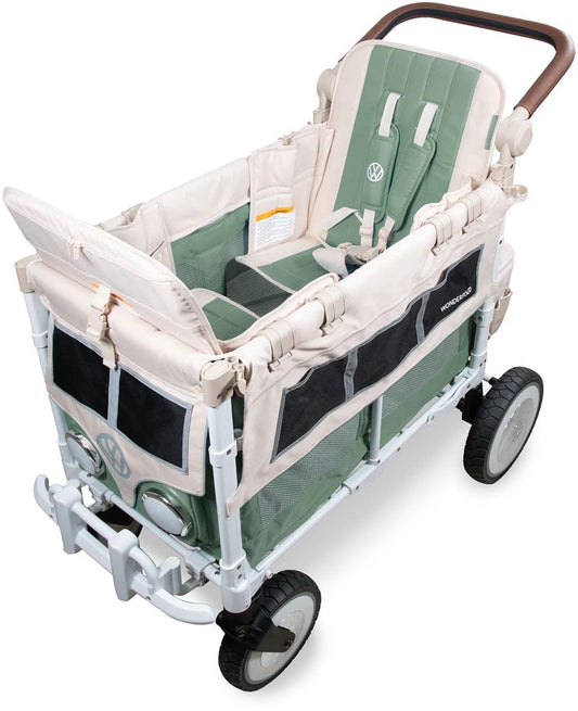 WonderFold VW2 Volkswagon Double (2 Seater) Stroller Wagon - Sage Green - VW2-GN