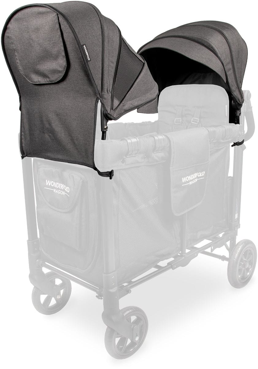 double stroller canopy extender WonderFold W2 2.0 Retractable Stroller Canopy
