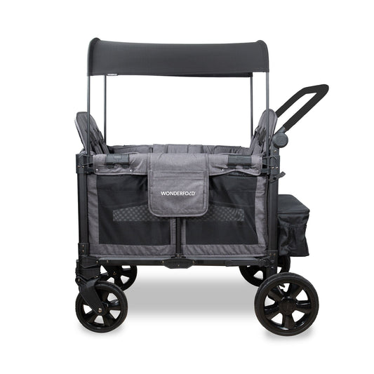 WonderFold W4 Elite Pro (4 Seater) Stroller Wagon - Charcoal Gray - W4ELTP-GRY