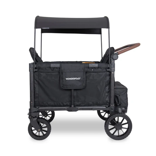 WonderFold W4 Luxe Pro (4 Seater) Stroller Wagon - Jet Black - W4LUXP-JBLK