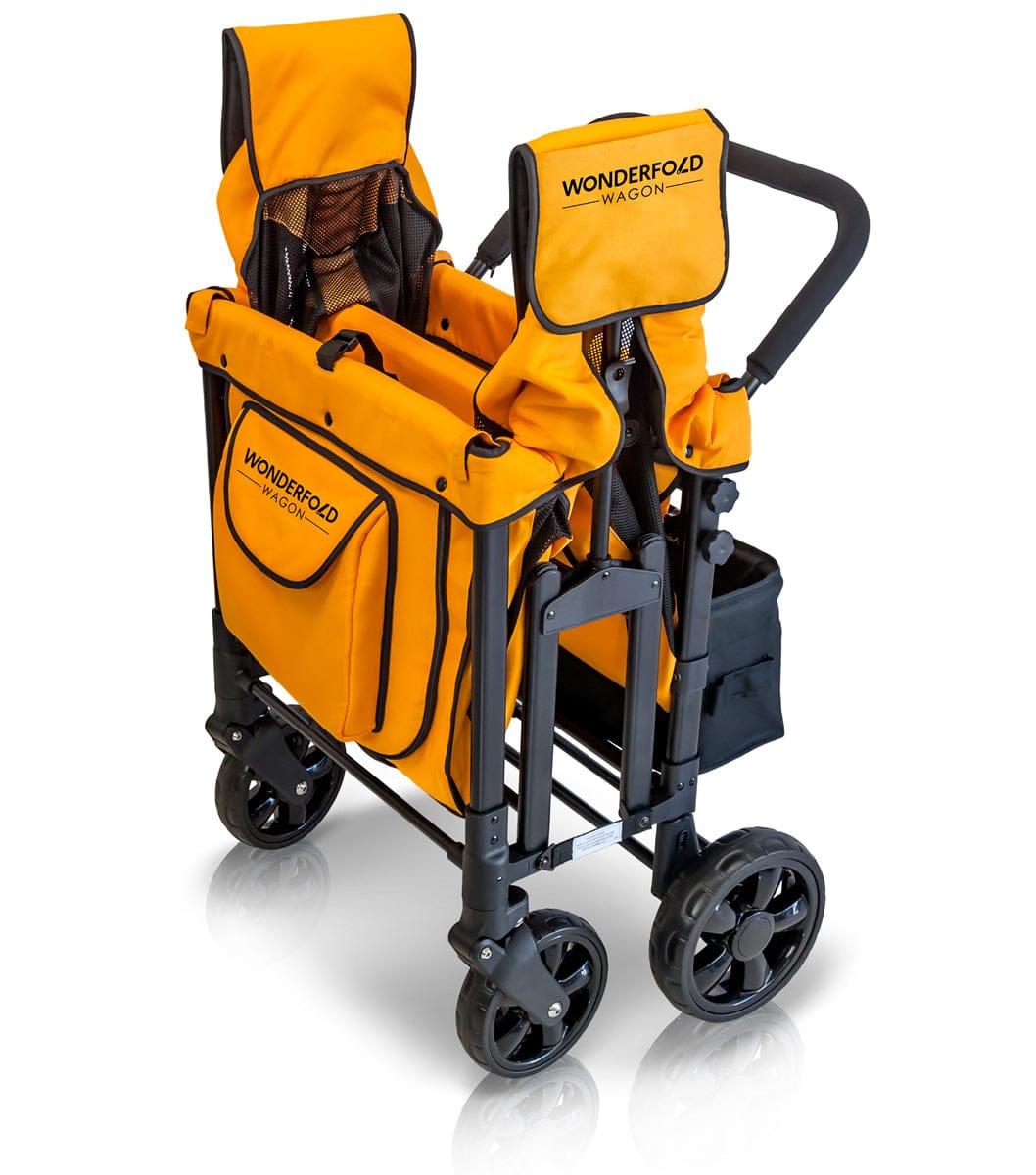 WonderFold W4 Original Quad (4 Seater) Stroller Wagon - Orange