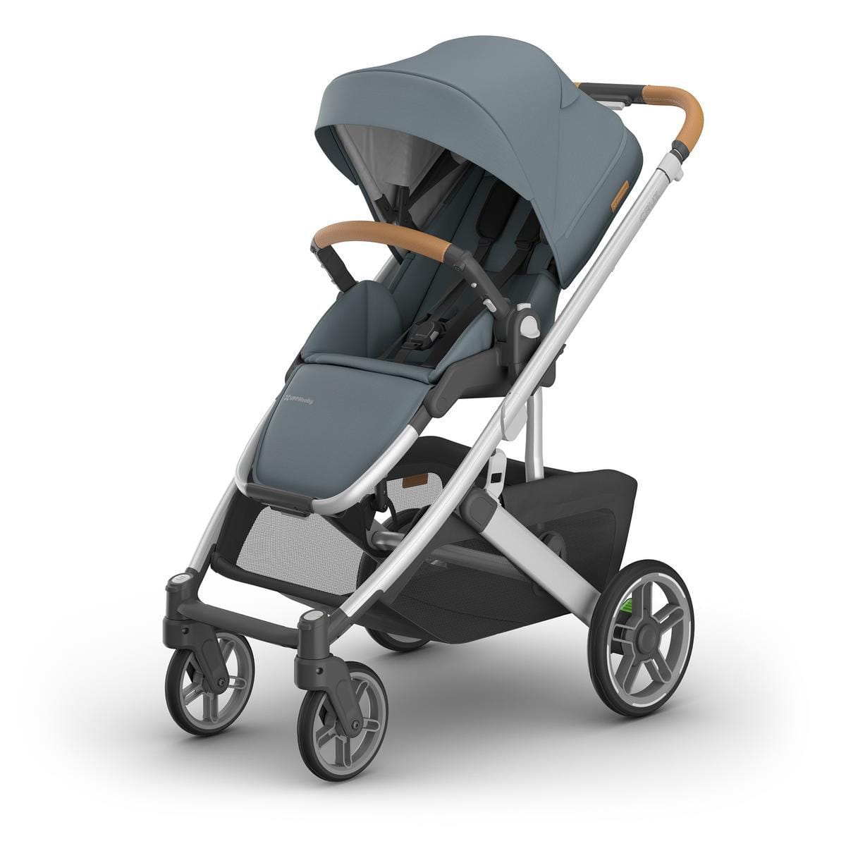 UPPAbaby OPEN BOX Cruz V3 Stroller - Callum (Stone Blue / Silver Frame / Sand Leather) - 0403-CRZ-NA-CLM-OB