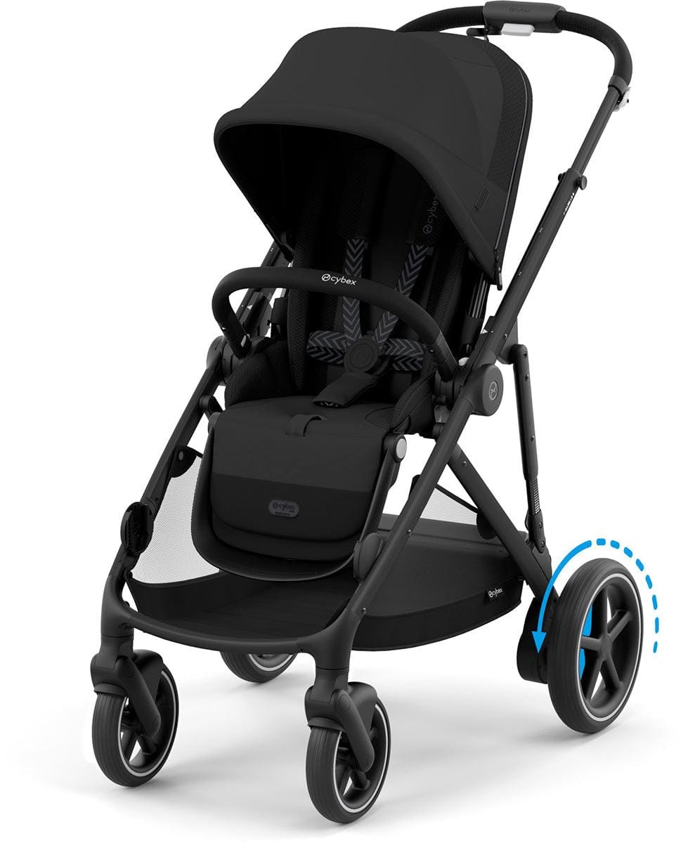 Cybex OPEN BOX eGazelle S Electronic Assist Stroller - Black Frame / Moon Black - 524000521-OB