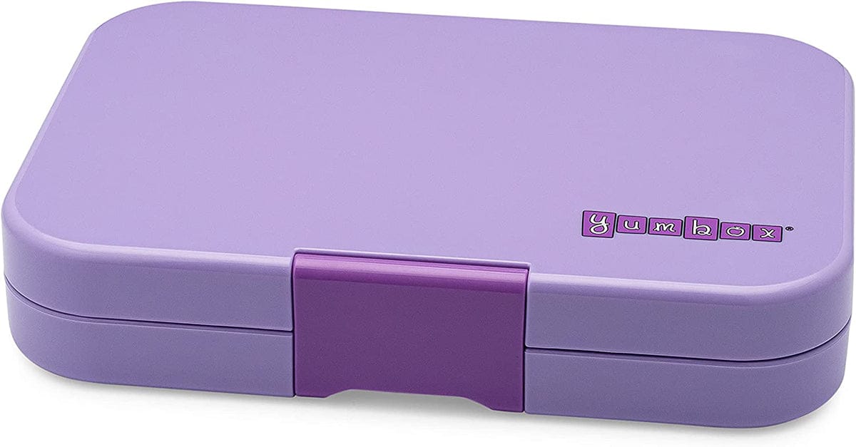 Yumbox Leakproof Bento Lunchbox, Tapas 4 Compartment - Ibiza Purple / Groovy Tray - IPIII2022024G