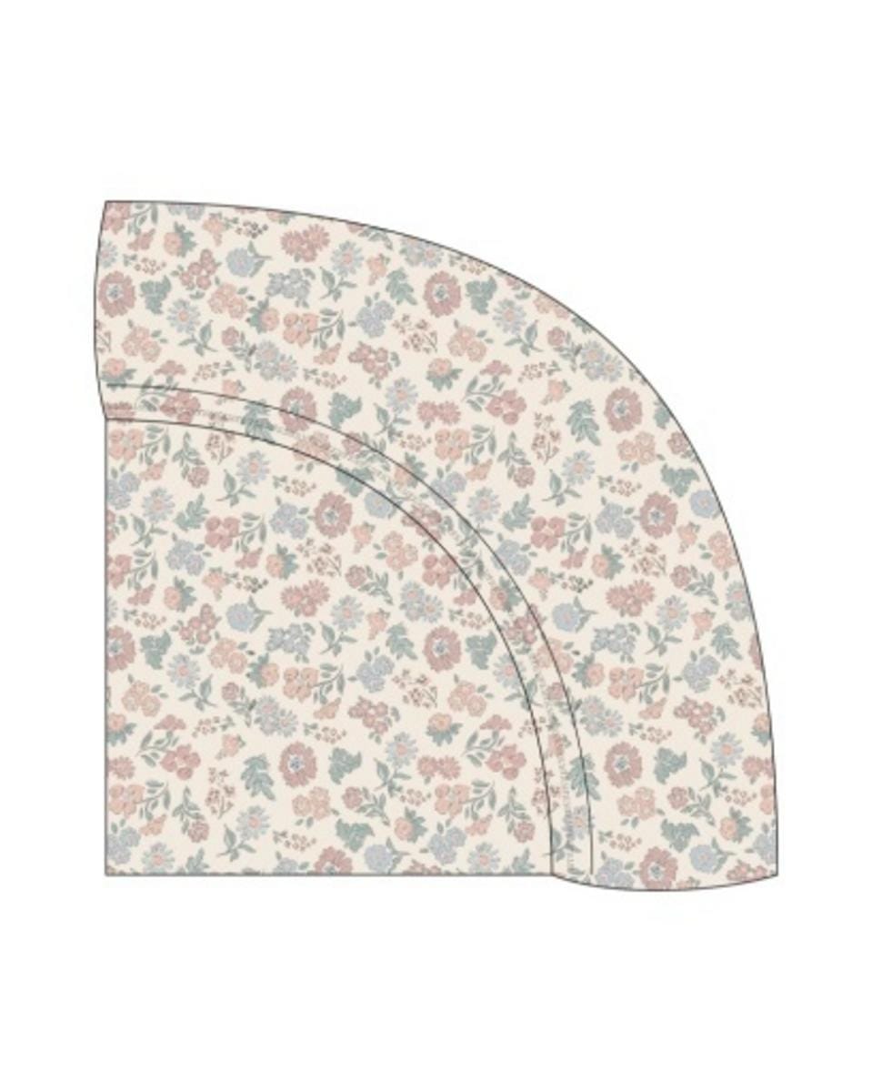 Quincy Mae Woven Crib Sheet Vintage Floral - Natural