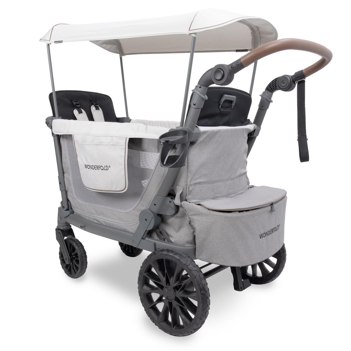 WonderFold OPEN BOX L2 Double (2 Seater) Stroller Wagon - Gray - L2-GRY-OB