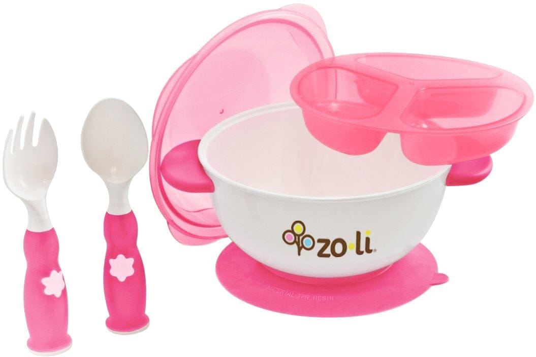ZoLi Baby Stuck Suction Bowl Feeding Kit in Pink - BF11SBKP01