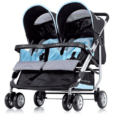 Zooper Tango Double Stroller 2008 Sky Blue - SL808F-SKY-BLUE