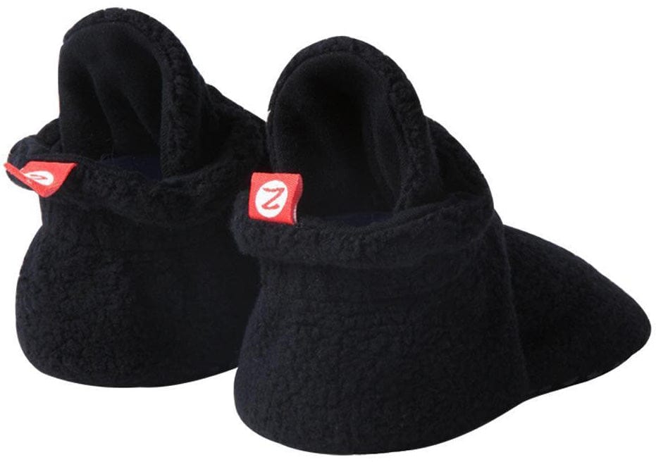 Zutano Cozie Fleece Baby Bootie - Black, 3m - PFL00-BLAC-N2