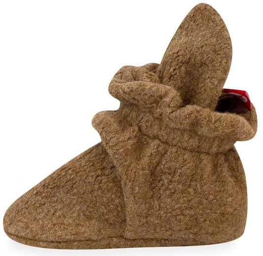 Zutano Cozie Fleece Baby Bootie - Heather Mocha, 6m - PFL00-MOHE-6M