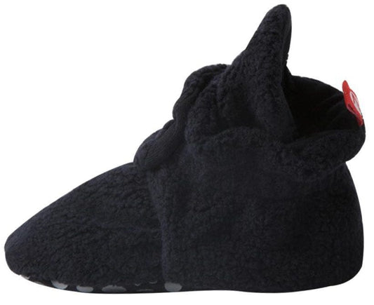 Zutano Cozie Fleece Gripper Baby Bootie - Black, 12m - PFLG00-BLAC-N4