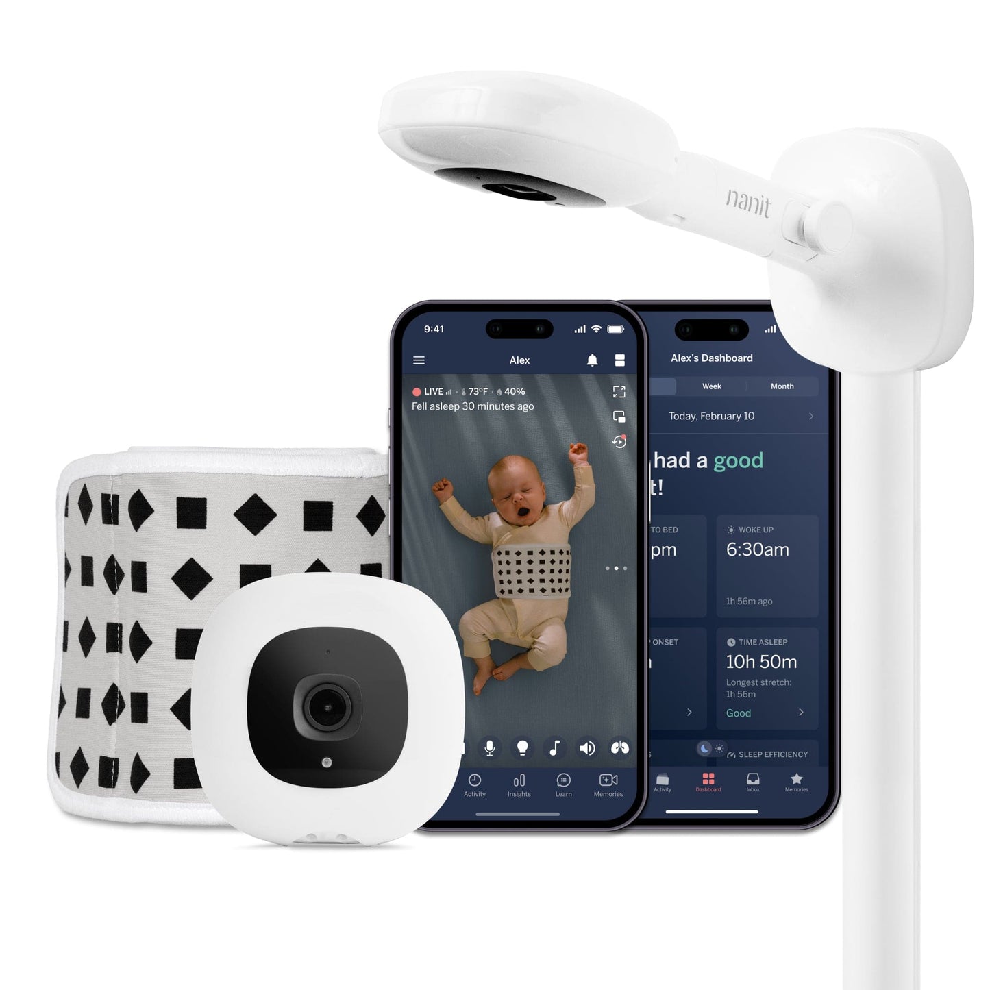 Nanit Pro Smart Baby Monitor & Wall Mount Gen 2 - N311NW