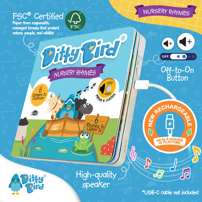 Ditty Bird Musical Books - Nursery Rhymes