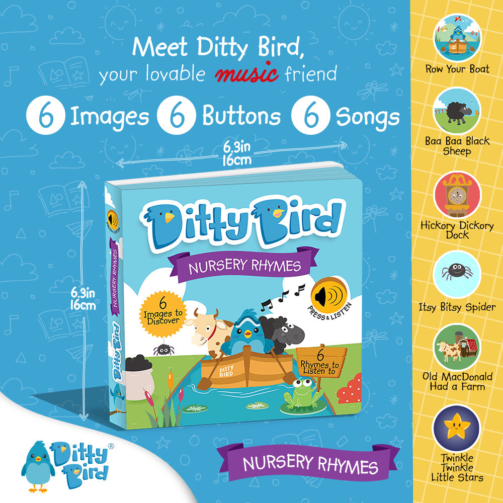 Ditty Bird Musical Books - Nursery Rhymes