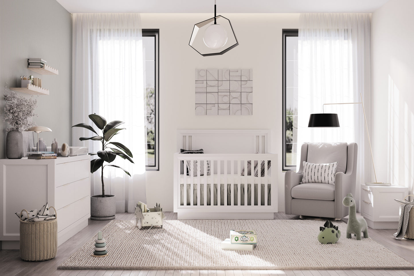 Romina Furniture Quadro Convertible Crib