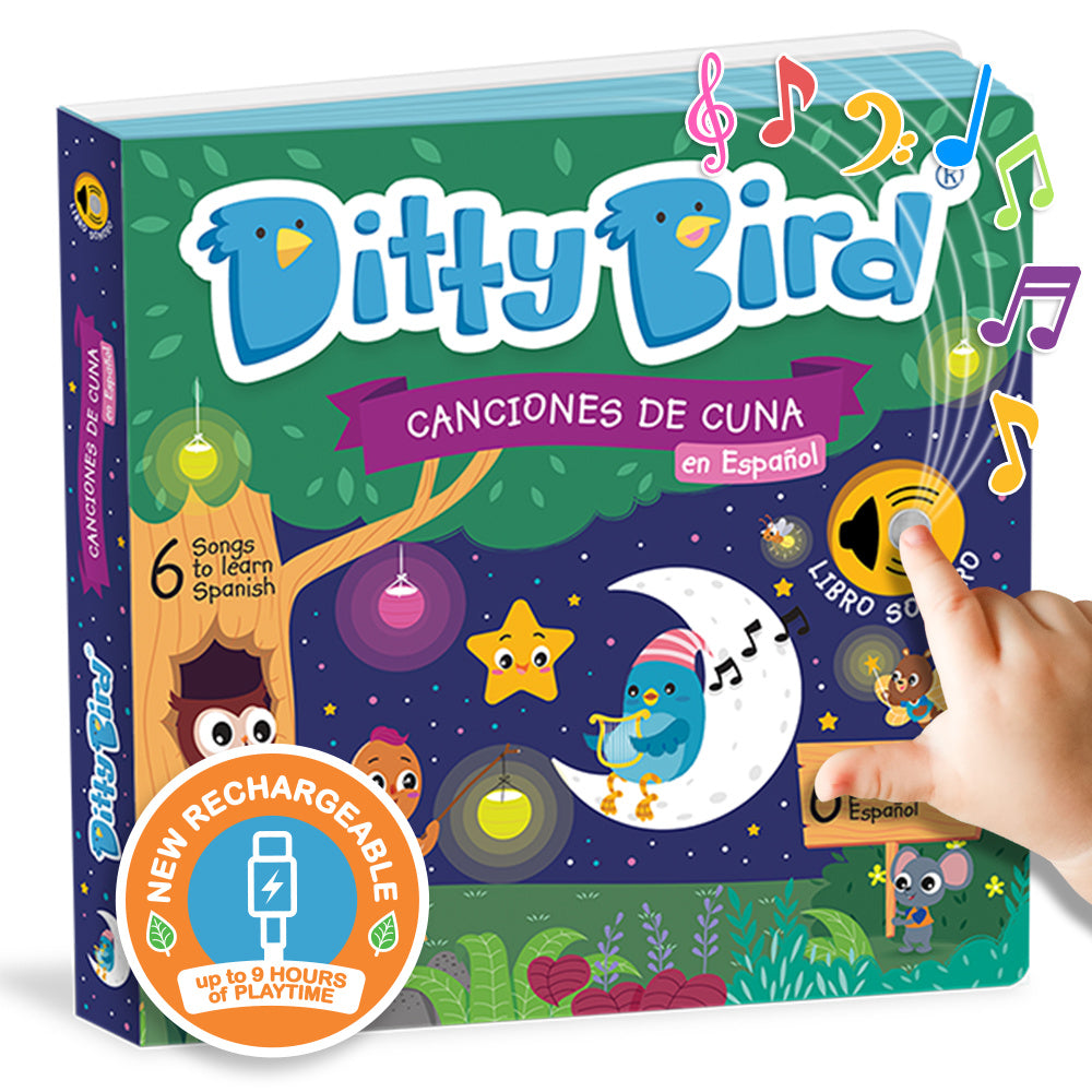 Ditty Bird Musical Books - Canciones de Cuna