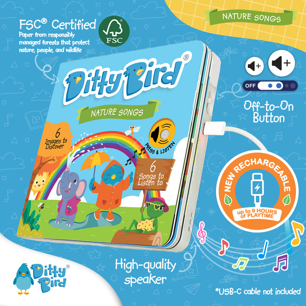 Ditty Bird Musical Books - Nature Songs