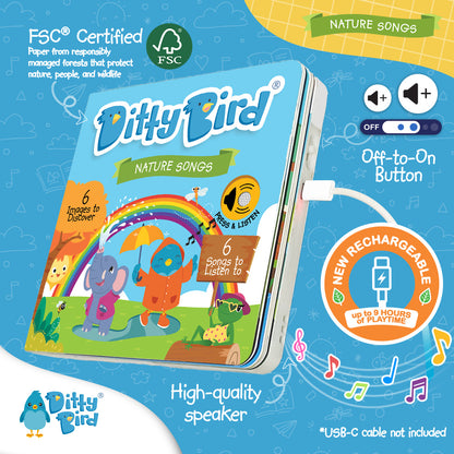 Ditty Bird Musical Books - Nature Songs