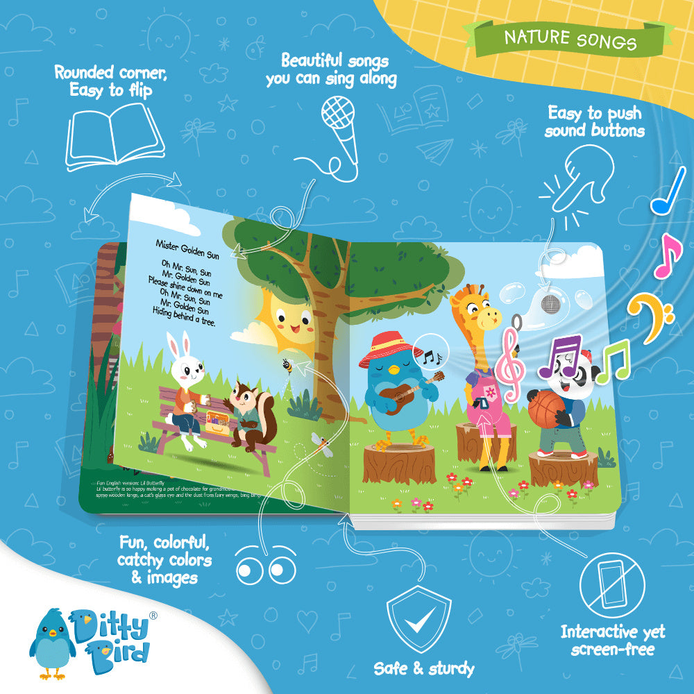 Ditty Bird Musical Books - Nature Songs