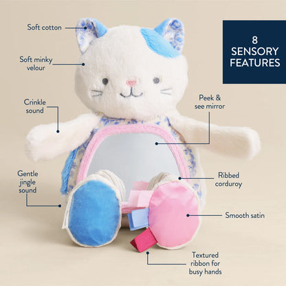 Itzy Ritzy Itzy Bitzy Mirror Kitty Tummy Time Sensory Toy