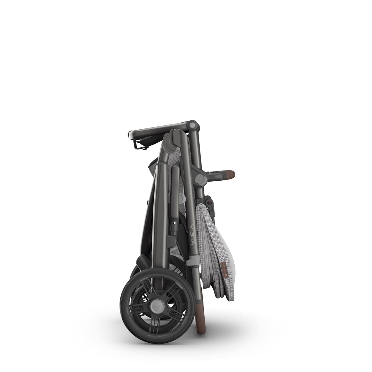 UPPAbaby Vista V3 Single-to-Double Stroller - Beau (Grey Chenille / Graphite Frame / Chestnut Leather)