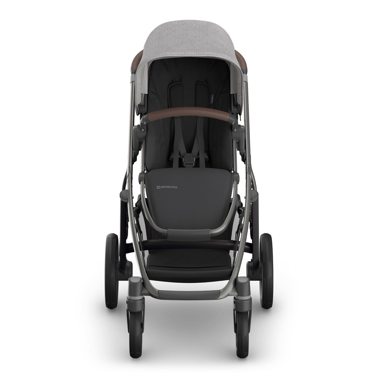 UPPAbaby Vista V3 Single-to-Double Stroller - Beau (Grey Chenille / Graphite Frame / Chestnut Leather)