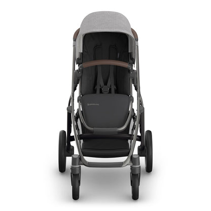 UPPAbaby Vista V3 Single-to-Double Stroller - Beau (Grey Chenille / Graphite Frame / Chestnut Leather)