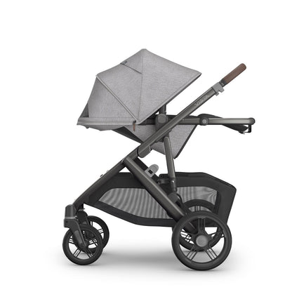 UPPAbaby Vista V3 Single-to-Double Stroller - Beau (Grey Chenille / Graphite Frame / Chestnut Leather)