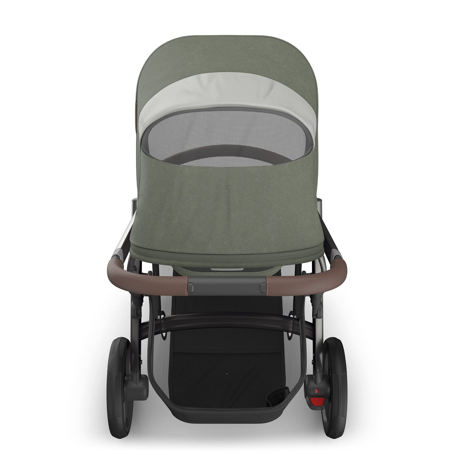UPPAbaby Vista V3 Single-to-Double Stroller - Evelyn (Meadow Green / Graphite Frame / Chestnut Leather)