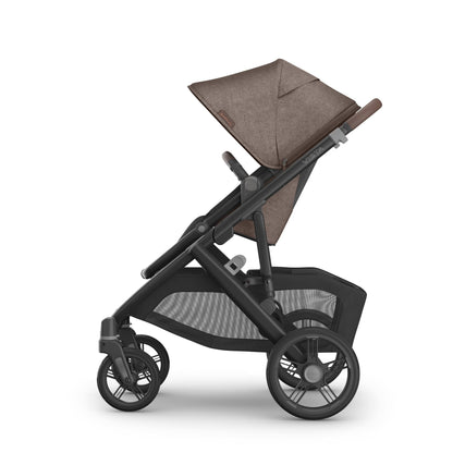 UPPAbaby Vista V3 Single-to-Double Stroller - Owen (Mocha Melange / Carbon Frame / Chestnut Leather)