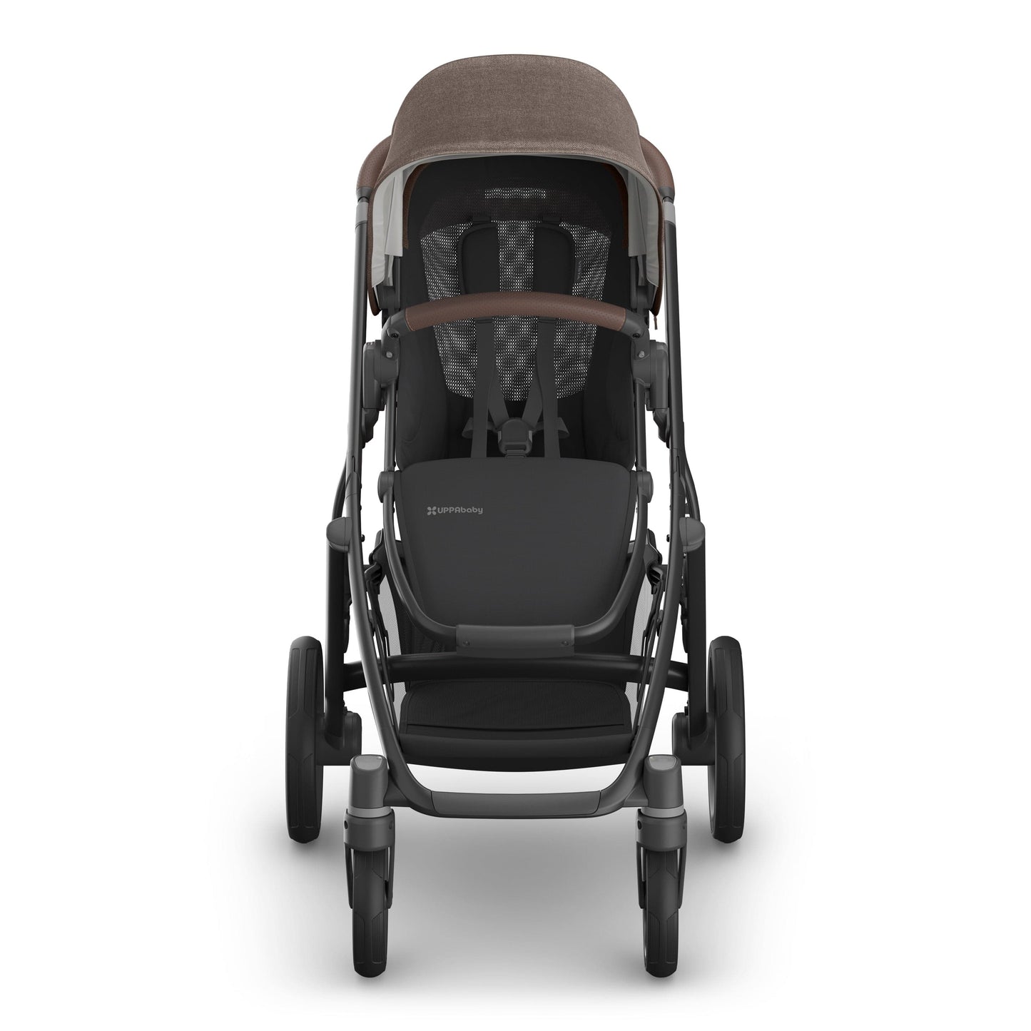 UPPAbaby Vista V3 Single-to-Double Stroller - Owen (Mocha Melange / Carbon Frame / Chestnut Leather)