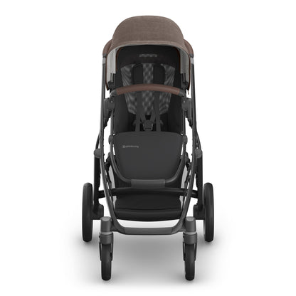 UPPAbaby Vista V3 Single-to-Double Stroller - Owen (Mocha Melange / Carbon Frame / Chestnut Leather)